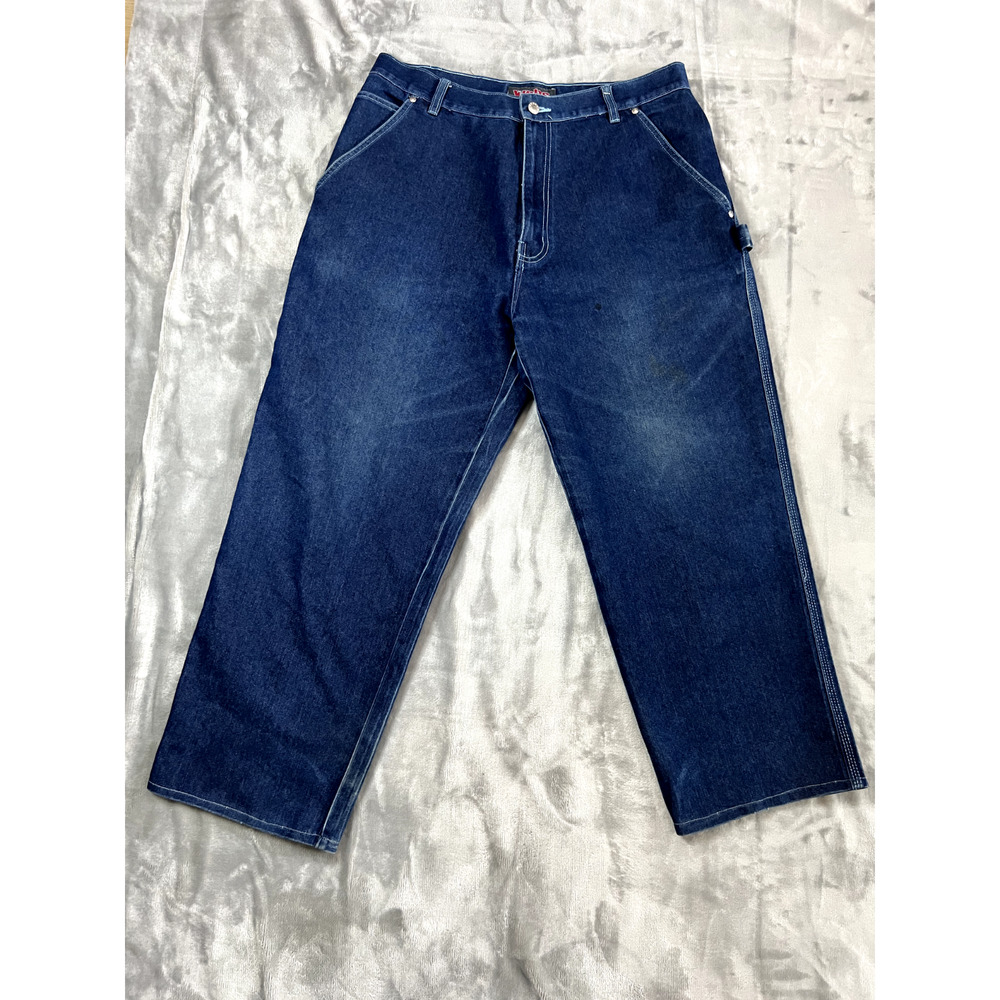 Webs Mens Jeans Size 38x32 Vintage Denim Y2K Baggy Wide Leg Skater Grunge Street